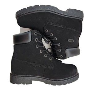 Lugz Riveter Women's Black Hiking / Combat Lace-Up Boots, Size 6.5, E01